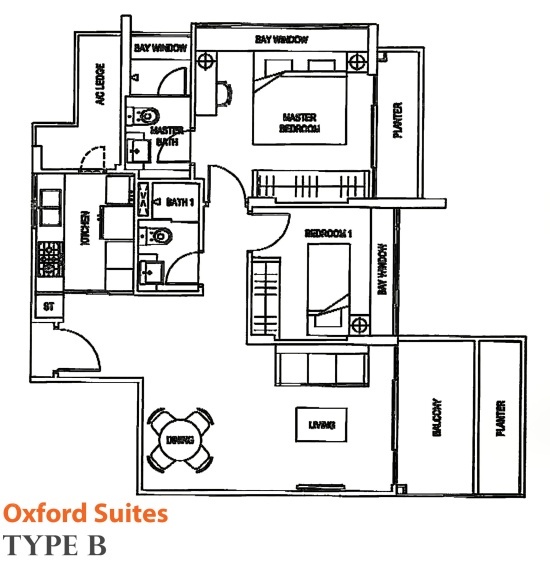 Oxford Suites (D8), Apartment #1884